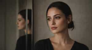 A calm editorial portrait symbolizing emotional reinvention after a breakup