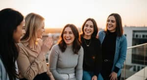 Friends you need in your life laughing together