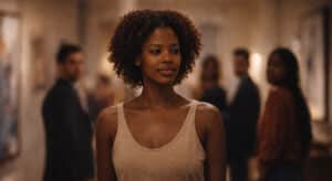 Black woman commanding attention as others instinctively notice her confident presence — does confidence make you more attractive